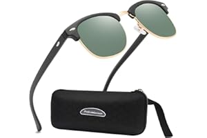 Perfectmiaoxuan Gafas de sol polarizadas para hombres y mujeres Verano Vacaciones futuristas Pesca Conducción clásicos vintage gafas irrompibles protección UV