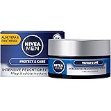 NIVEA MEN Protect & Care Intensive fuktkräm (50 ml), lugnande ansiktskräm för män, fuktgivande dagkräm med aloe vera och Pro