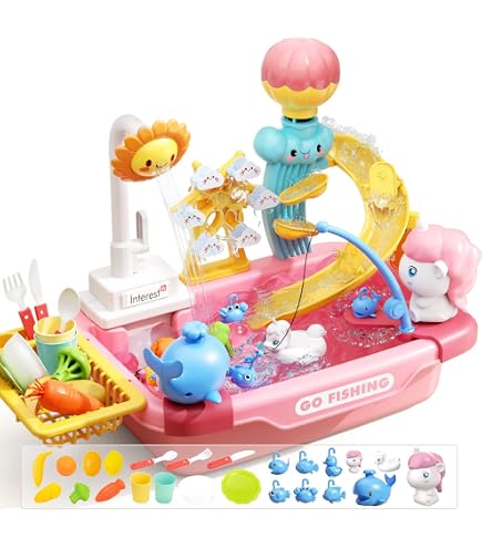 Cuisine En Bois Enfant Avec Grille-Pain Pop-Up - Jeu De Rôle Pour Enfants 3+ Ans - 9 Pièces, Matériau Sûr - 10