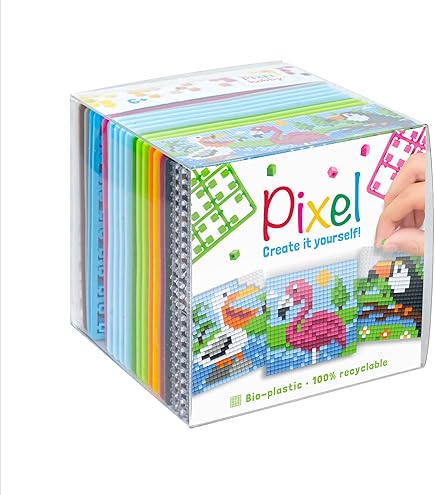 Bioplastic Steentjes Knutselen PIXEL P090028 Tijgermozaïek Geschenkverpakking Voor Kinderen Mozaiek Steentjes