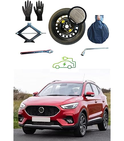 Kit De Roue De Secours 17" Compatible Renault Captur (2020) - Pneu 135/80R17, Avec Cric, Clé, Gants, Sac - 5 Trous