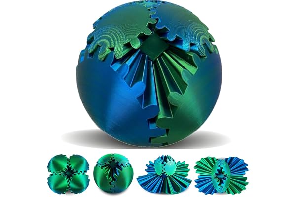 Gear Ball, Imprimé en 3D Gear Sphere The Steampunk Whirling Wonder Fidget Balle de Vitesse, Sphère d'équipement, Jouet Fidget pour Le Bureau et la Maison, Toys Toys pour 3+ Enfants Adulte