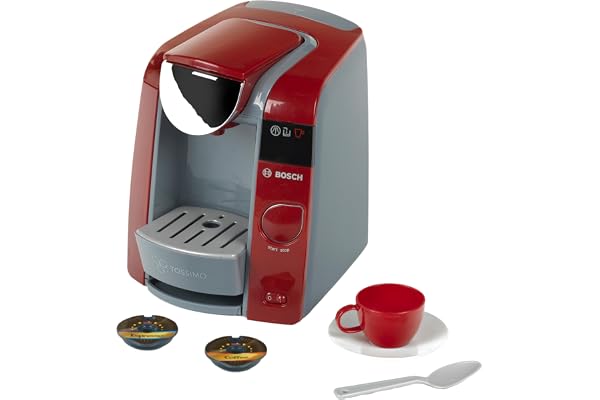 Theo Klein 9543 Bosch Tassimo kaffemaskin | Med möjlighet att fylla på vatten och vattenflöde med ljud