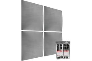 ‎MOLLIS HOMELIKE INTERIORS MOLLIS Polsterplatte, Set von 4 Stück, Quadratisches & Dekoratives Wandpaneel, als Bettkopfteil oder Aufprallschutz, Reduziert Schall & Verbessert Akustik, aus Schaumstoff, 30 x 30 cm, Grau