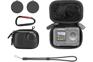 AMAZEAR bärväska för DJI OSMO Action 6 tillbehör, Svart, Medium – för metallbur, Enda