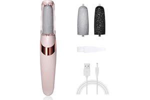 UQQU Elektrische Fußfeile, Elektrischer Hornhautentferner für Füße, Wiederaufladbare Elektrische Fuß-Hornhautentferner-Pediküre-Kits, Entfernt Trockene Haut Für Glattere Füße - Rosa