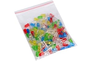 Youmile 100-Pack LED Round Red Yellow Green Blue White Light emitting diode Mix Color 5mm