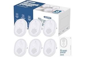 BUBBACARE Repellente Ultrasuoni Pacchetto di 6, Antizanzare Ultrasuoni Professionale, Repellente ad Ultrasuoni per Topi Elettromagnetico Efficace, Repellente per Zanzare,Topi,Formiche,Mosche, Ragni,Scarafaggi