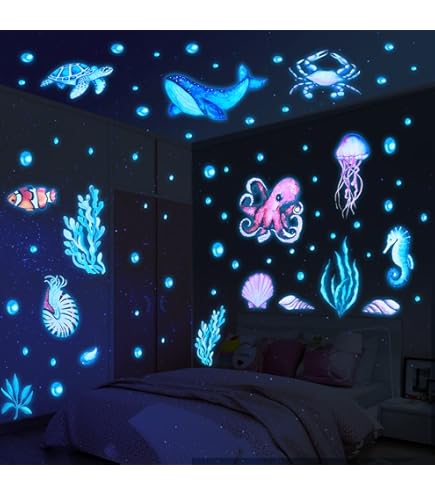 492 stuks Glow in The Dark Sterren voor Plafond Glow in The Dark Moon en Space Muurstickers Gloeiende Galaxy Universum Planeet Muurstickers Plafond Sterren Glow in Dark Kids Jongens Slaapkamer