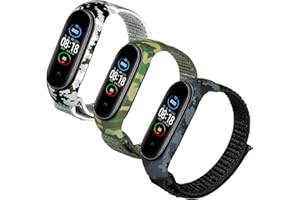 Keecuty Bransoletka kompatybilna z Xiaomi Mi Band 6, Xiaomi Mi Band 5, regulowana, nylonowa, zapasowa, kompatybilna z Xiaomi Mi Band 4/Xiaomi Mi Band 3, dla kobiet i mężczyzn