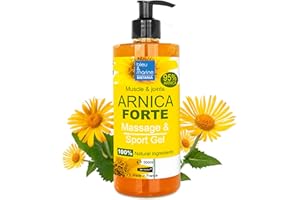 ‎BLEU & MARINE BRETANIA Silny żel z arniką 90%, dorośli i dzieci, pielęgnacja zwierząt, siniaki na stawy mięśniowe stopy twarzy 500 ml (zastępuje olejek do masażu z arniki, krem ​​z arniki, maść)