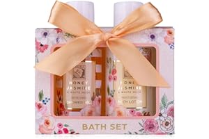 Accentra - Zestaw prysznicowy dla kobiet HONEY Jasmin w pięknym pudełku prezentowym - 2-częściowy zestaw do pielęgnacji z żelem pod prysznic i balsamem do ciała - zestaw na prezent wellness na