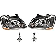 K D Headlight Assembly For Mahindra Xylo With Bulb (Right & Left Both Sides) Pair 2009-2020 ( Without Adjustable Motor), Halogen