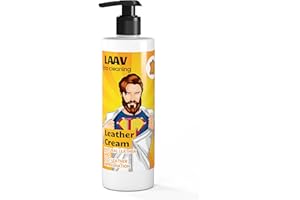 LAAV Acondicionador de Cueros para Muebles LEATHER CREAM (250 ml) I Acondicionador de Cuero y Piel, Hidratante de Cuero I El Bálsamo Suaviza, da Brillo, Protege y Nutre I Hidratador de Cuero Coche