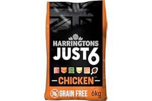 Harringtons Just 6 Chicken & Veg Complete Grain Free Dry Dog Food With Added Tasty Fresh Baked Bites 6kg