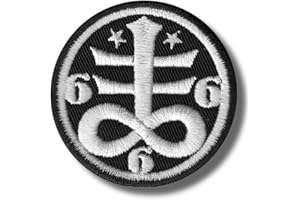PATCH-SHOP Occult satanic symbol - Bestickter Aufnäher, patch 6x6 cm