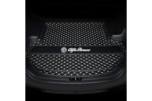 WANDEFA Tappeti per bagagliaio per Alfa Romeo Stelvio 2017-2021, Vasca Bagagliaio Proteggi Baule, Protezione Bagagliaio su Misura, Antiscivolo, Resistente, Facile da Lavare e Inodore