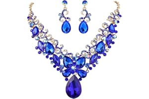 Clearine Donna Parure gioielli-Boemo Boho lacrima Marquise Farfalla Filigrana Collana Ciondola gli orecchini Set