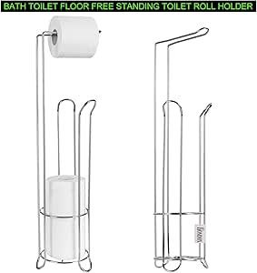 Homdox WC Toilettenpapierhalter ohne Bohren stehend