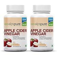 alpspure Nutra Apple Cider Vinegar 500 Mg Per Serving (180 Capsules, Pack of 2)