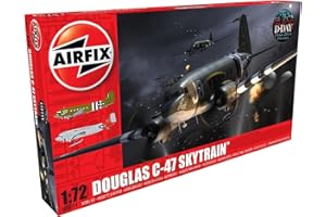 Airfix Standard Model Set - A08014 Douglas C-47A/D Skytrain Model Building Kit - Plastic Aircraft Kit for Adults & Children 8+, Includes Sprues, Decals & Paint Guide - 1:72 Scale