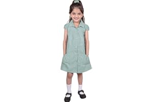 A2Z 4 Kids Girls School Uniform Pleated Gingham Checked Summer Dress with Bobble Age 3 4 5 6 7 8 9 10 11 12 13 14 Years