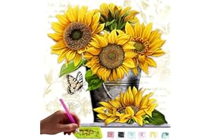 MISHBAY Diamond Painting Flor 30x40cm - 5D DIY Pintura Diamante - Dibujos con Diamantes - Punto de Cruz Kit Completo
