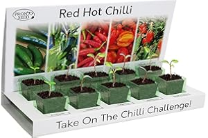 Pronto Seed Grow Your Own Chilli Plant - Chilli Growing Kit - Indoor Plant Kit - Eco-Friendly - 5 Seed Varieties - Gardening Gift for Women and Men - Great Gift for Father's Day - Beginner Friendly