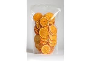 NARANJA en Rodajas Deshidratada al vacío (calidad de liofilizado) QISU (200 GR) | Para Repostería, Cócteles, Bebidas Calientes (té, glühwein) o como Snack! | Sin azúcares añadidos