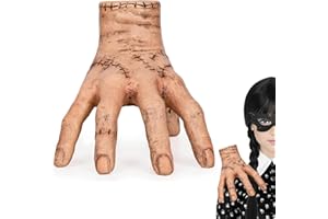 Atuoxing Addams Family Hand, Eiskaltes Händchen Requisiten, Mittwoch Family Hand aus Latex, Realistic Scarred Händchen für Cosplay Dekorationen