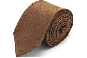 BRERA 67 Cravatta Uomo Elegante in Lana e Seta | Cravattino per Completo 148x8 | Cravatte Slim per Vestito da Cerimonia e per Abiti da Lavoro