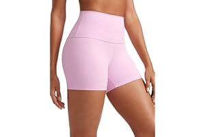 CRZ YOGA Butterluxe Damen Radlerhose Kurze Sporthose - 10cm/15cm/20cm High Waist Yoga Sommer Shorts Laufshorts Fitness Hose