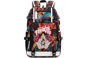 CHAORWE Anime One Piece Sac À Dos pour Ordinateur Portable Sac À Dos De Voyage pour Hommes Roronoa Zoro Print Sac D'école pour Garçons Sac À Dos