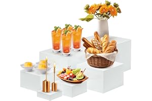 IBEQUEM 6 st bufférisers, akryl catering dessert bord displayset, kub box bo hyllor för bröllop cupcake party dekoration