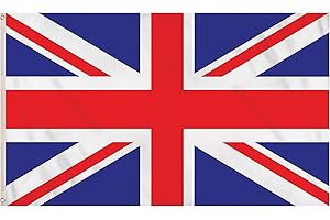 Henbrandt 1x Union Jack Flag - Large 5ft x 3ft Premium Polyester British National Flag with Metal Eyelets, Perfect for Outdoor Events, Celebrations & Patriotic Displays