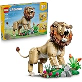 LEGO Creator 3&rsquo;&uuml; 1 Arada Vahşi Hayvanlar: G&ouml;rkemli Aslan 31386-9 Yaş ve &Uuml;zeri &Ccedil;ocuklar i&ccedil;in 4 Safari Fig&uuml;r&uuml; İ&ccedil;eren Yaratıcı O
