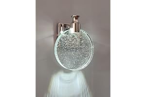 KRIPINC Applique da Parete in Cristallo, Lampada a Muro in Stile Nordico di Lusso, Lampade da Parete Creativa Semplice per Camera da Letto, Comodino, Soggiorno, Bagno, Corridoio (Argento, Grande)