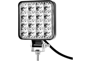 wowspeed Focos de Coche LED 48W, 12V 24V Faro LED Trabajo, IP67 Impermeable, 6500K, Focos LED Tractor para Coche Todoterreno, Camión, Camión, SUV, ATV (1PC)