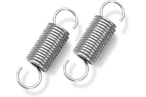 GUNGY Molle a Trazione 60mm Molla di Trazione Doppio Gancio in Acciaio Inossidabile Diametro Filo 2mm Diametro Esterno 16mm Tiro 8,8kg 2 Pezzi