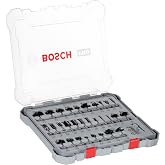 Bosch Professional 30 par&ccedil;alı freze seti karışık (ahşap i&ccedil;in, 6 mm şaftlı freze i&ccedil;in)