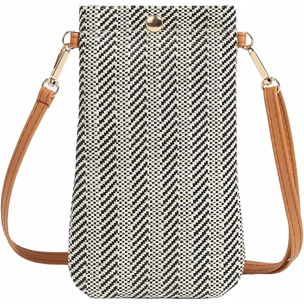 MLPKOI Handytasche Umhängetasche Damen - 2er Set Strohtaschen Für Strand & Reisen