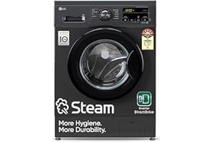LG 8 Kg 5 Star Inverter Direct Drive Touch Panel Fully Automatic Front Load Washing Machine (FHM1408BDM, Steam for Hygiene, I