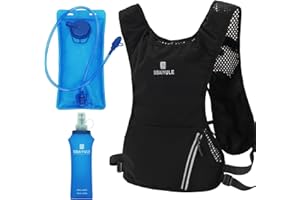 BBAIYULE Hydration Vest With 2L Bladder and 470ml Soft Flask for Running, Hiking, Cycling, Trail Race Marathon - Lightweight Backpack