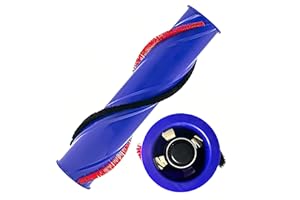 QiNu Brosse à Rouleau pour Dyson V6,Brosse de Rechange pour Dyson V6,Brosse à Moquette pour Dyson V6.Brosse Rechange pour Tête de Moteur à Fente/Pointe Cornée de V6 V7,(Entraînement à 4 Broches,45MM)