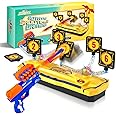 Korffe Rotating Shooting Games Toys for 6 7 8 9 10+ Year Old Boys Girls Kids, Foam Dart Toy Nerf Gun & Nerf Target Birthday Christmas Xmas Gifts for 6-12 Year Old Boys Girls Kids Outdoor & Indoor Toy
