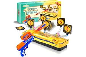 Korffe Rotating Spielzeug Pistole für Nerf Gun Zielscheibe, Weihnachten Geburtstags Geschenke Spielzeug Ab 6 7 8 9 10 11 12 Jahre Junge Mädchen Outdoor Spiele für Kinder Spiel des Jahres 2023, Gelb
