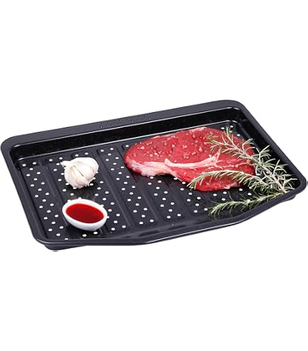 Zenker Grill- Und Ofenblech Aus Emaille – Perfekt Für Braten, Grillen & Backen | 38x33 Cm, Schwarz, Made In Germany