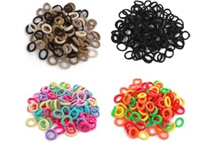 LUSOFIE 400PCS Toddler Hair Bobbles Candy Colors Baby Hair Bands Elastic Soft Small Hair Bands Toddler Hair Accessories
