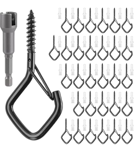 Ganci A Vite In Acciaio Inox - Set 32 Pezzi Con Tubi Di Espansione, Per Piante, Lampade, Cesti - Foto 6