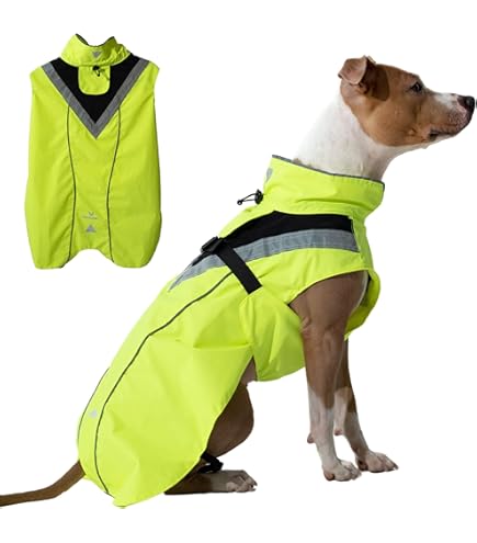 HEYWEAN Hondenjas waterdichte hondenjas koud weer reflecterende jas met zachte fleece voering warme jas voor huisdier hond binnen en buiten kamperen wandelen